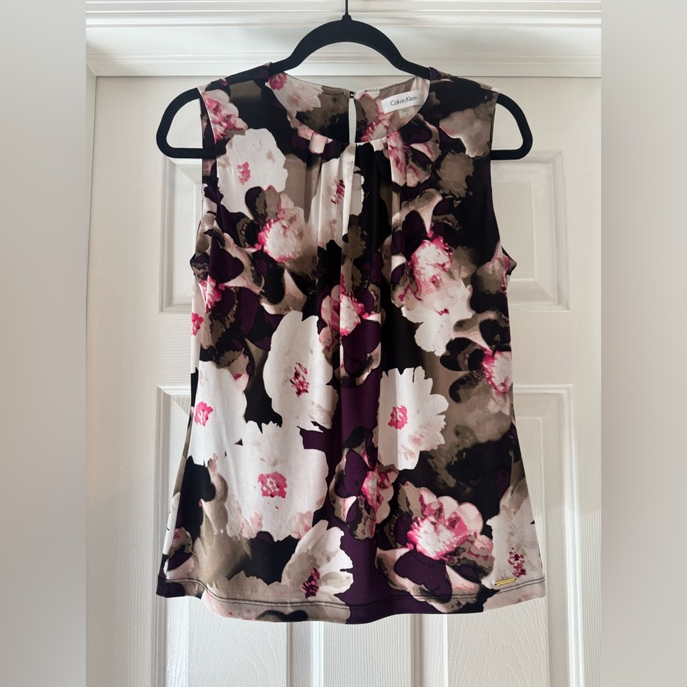 Calvin Klein Floral Sleeveless Top